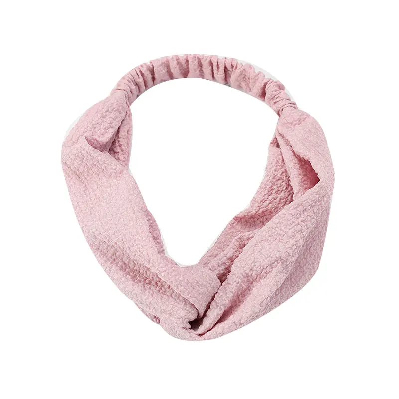 

1PC Elastic Hair Band Hair Accessories Vintage Cross Headband Soft Hairband Makeup Washing Face Headwrap Solid Color