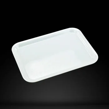 

White Sturdy Plastic Serving Tray Rectangular Desserts Platter Anti-Falling Food Tray Home Kitchen Tools Party Supplies Plates