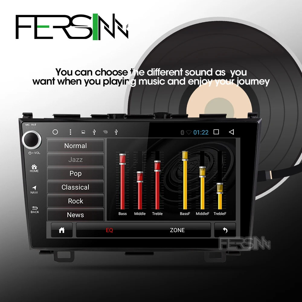 Excellent Fersinny 2G+32G android 9.0 car dvd gps player for Honda CRV 2006-2011 with car radio video player gps navigation stereo 2 din 3