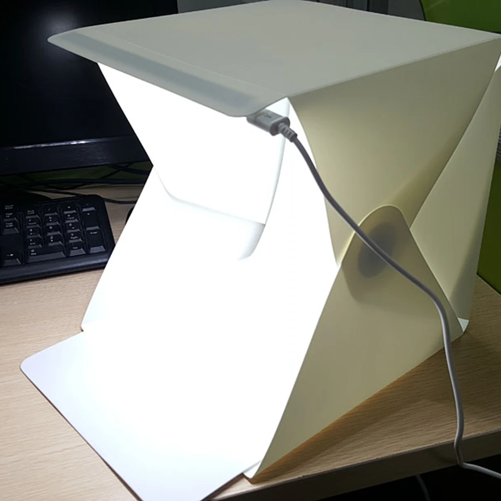 New Portable Folding Lightbox Photography LED Light Room Photo Studio Light Tent Soft Box Backdrops for DSLR Camera