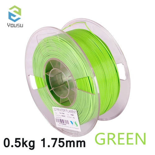 ABS 0.5KG GREEN YOUSU HIGH QUALITY 3D Printer ABS filament 1.75mm 0.5kg/1kg 170m/340m Multi colors 3d printer materials Post from Moscow - Цвет: ABS 0.5KG GREEN