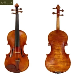 Free Shipping 4/4 Violin Copy Guarneri Del Gesu Cannon II 1743 100% Handmade Oil Varnish With Foam Case Pernambuco Bow FPVN04
