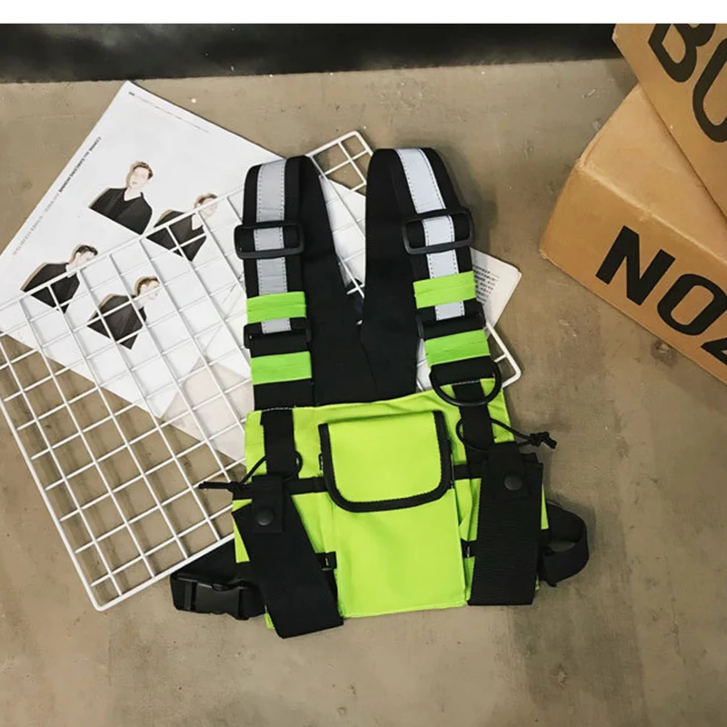 AELFRIC нагрудная сумка Тактический Жилет Жгут передний пакет сумка кобура Мода хип хоп Уличная функциональная нагрудная поясная сумка
