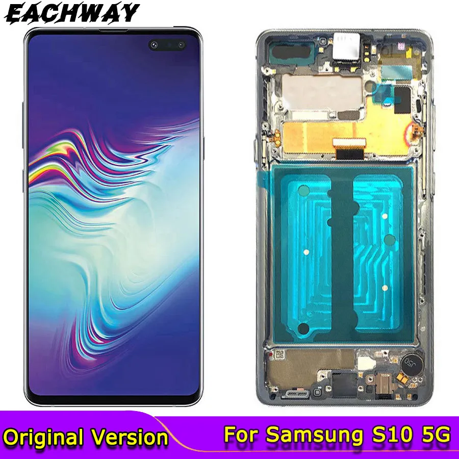 AMOLED S10 5G Verison ЖК дисплей для Samsung Galaxy G977N SM G977U экран дигитайзер сборка 6 7 &quotG977