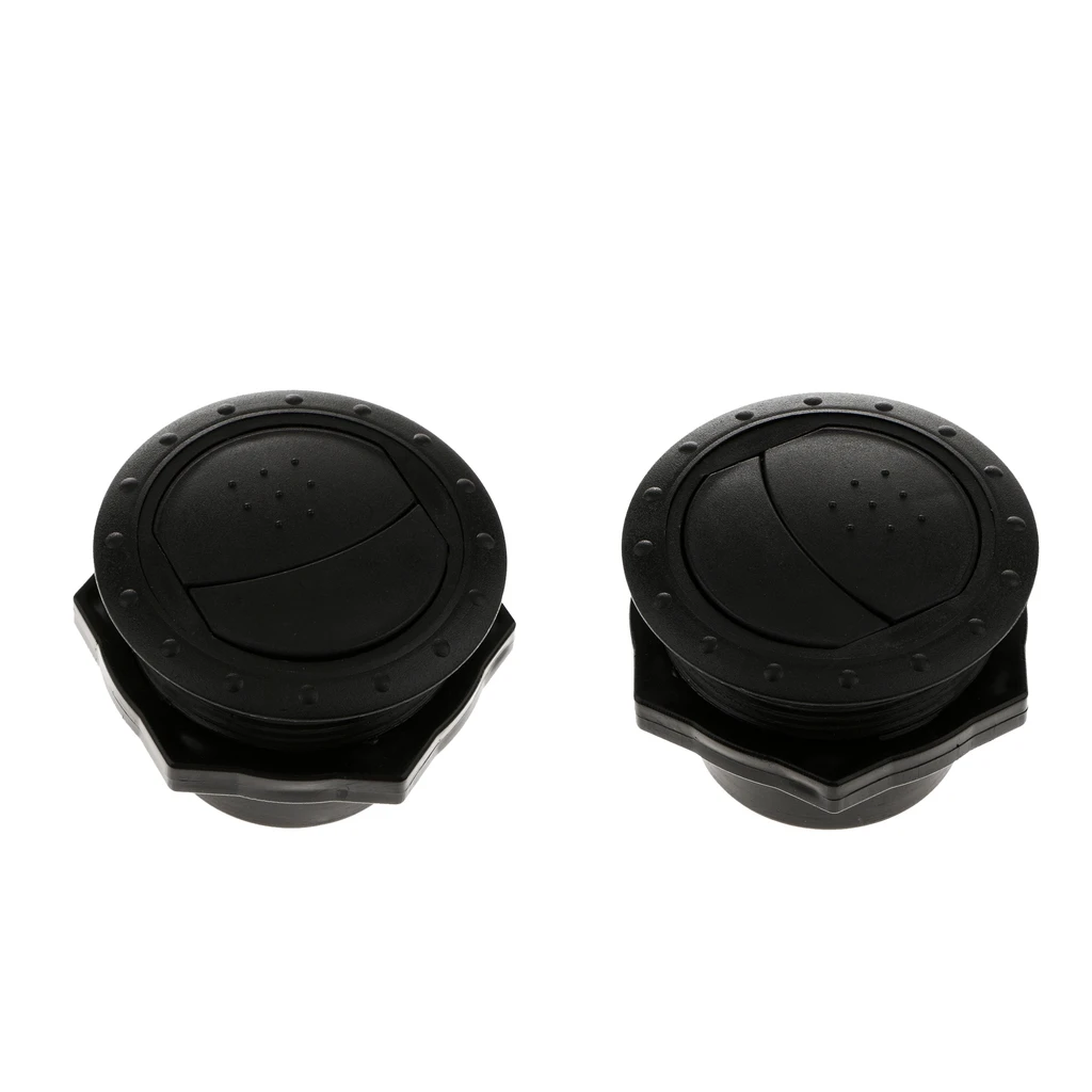 Set of 2 Universal RV Yacht Side Roof A/C Air Vent Exhaust Outlet, Install Hole: 60mm, Easy Installtion, Black