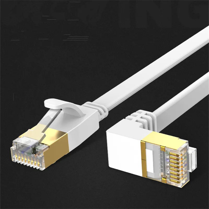 Cavo Ethernet Rj45 Cat6 Cavo Lan Rj 45 Cavo Di Rete Piatto Patch Cord Per Modem, Router, Tv, Patch Panel, Pc, Laptop 90 Gradi