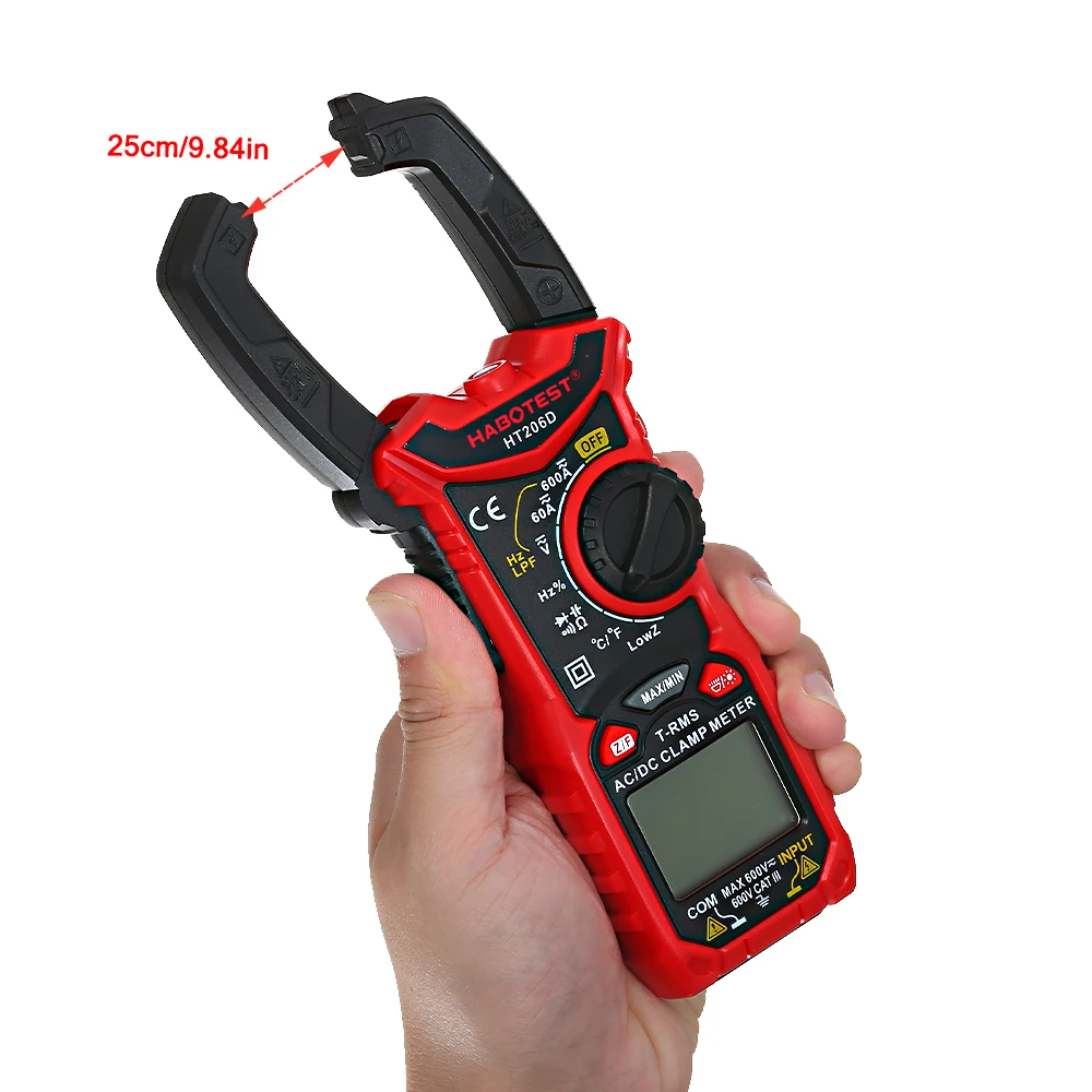 Цифровой мультиметр HABOTEST HT206A HT206B HT206D 600A с подсветкой измеритель сопротивления