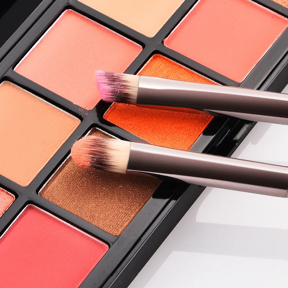 2 шт./компл. кисти для макияжа глаз Набор теней век кисть бровей ресниц