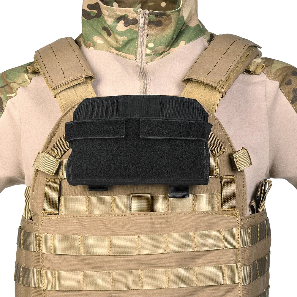 전술 MOLLE 휴대폰 지도 홀더 캐리어 파우치, 조끼 플레이트, 전면 패널 벨트, 점착성 팩, EDC 유틸리티 나일론 사냥 액세서리