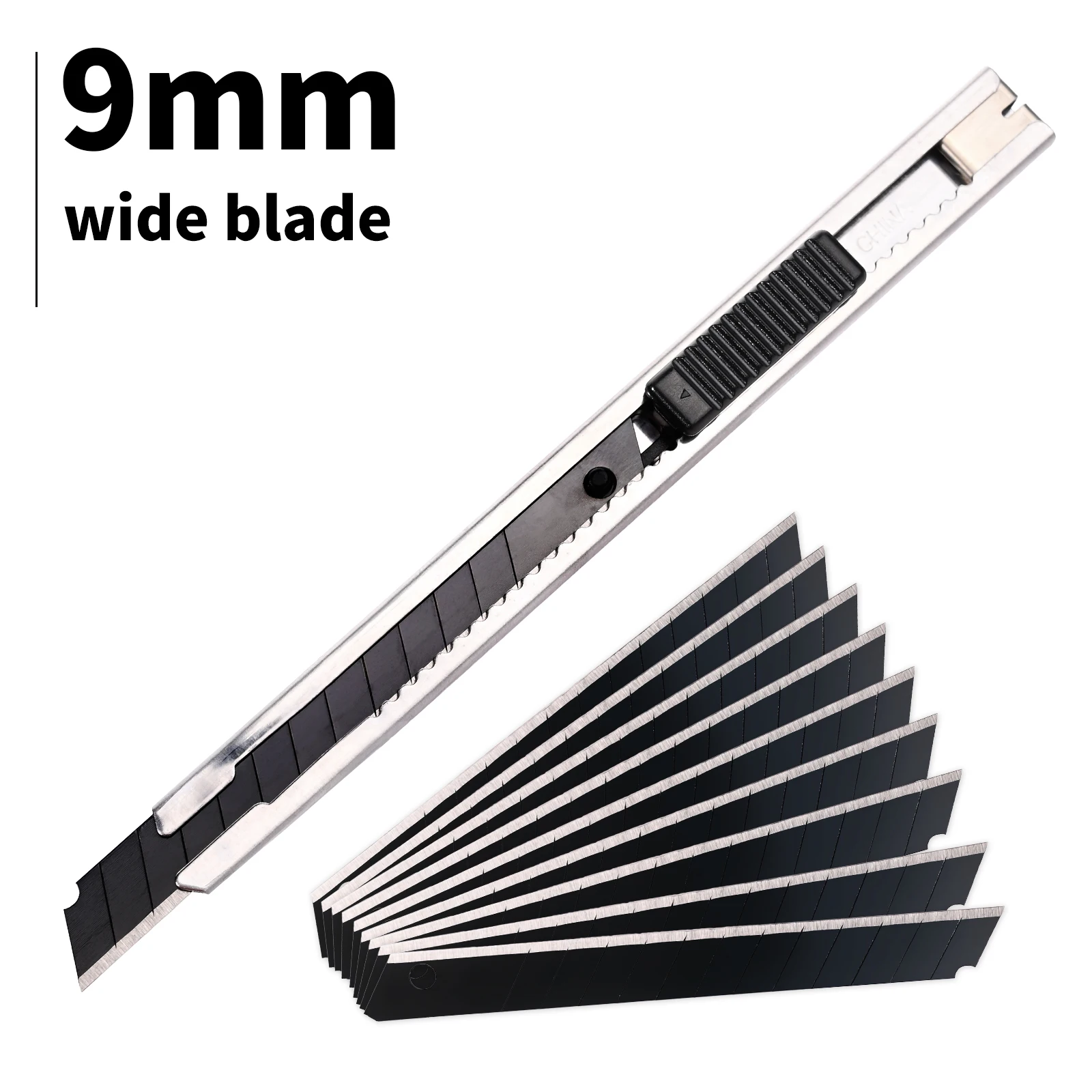 FOSHIO 30/60 Degree Snap Off Replacement Blade 9mm Car Wrap Vinyl Paper Cutter Utility Knife DIY Razor Cutting Tool Carbon Steel 5