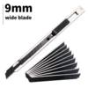 FOSHIO 30/60 Degree Snap Off Replacement Blade 9mm Car Wrap Vinyl Paper Cutter Utility Knife DIY Razor Cutting Tool Carbon Steel 5