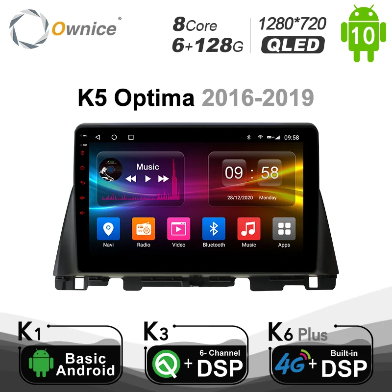 

QLED Octa Core Android 10.0 Car Radio gps navi Player for KIA 6G+128G Optima 2016 2017 2018 2019 DSP 4G LTE SPDIF Audio 2Din