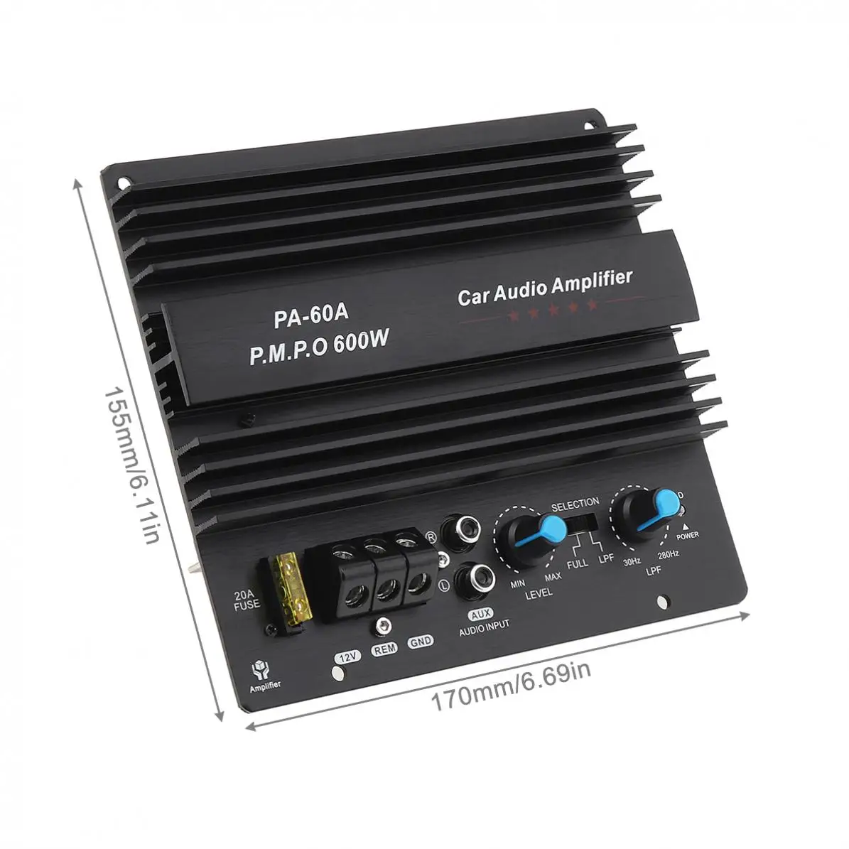 12V 600W Universal Car Audio Amplifier Board Speaker Subwoofer Board Bass Module High Power Mono Channel Lossless Accessories