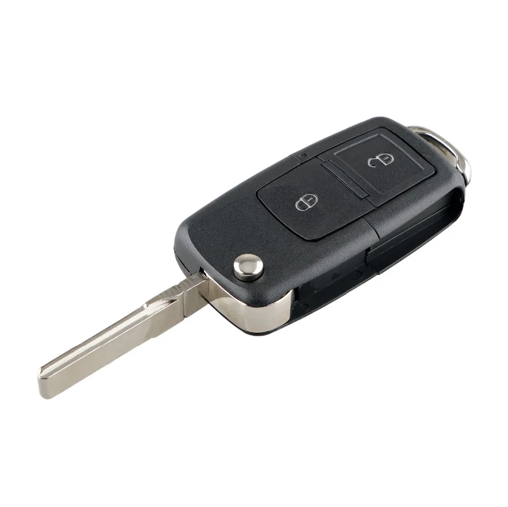2 кнопки дистанционного складывания ключа автомобиля оболочки замена ключа автомобиля чехол для VW Golf MK4 Bora 2002-2007 1J0 959 753AG оболочки ключа