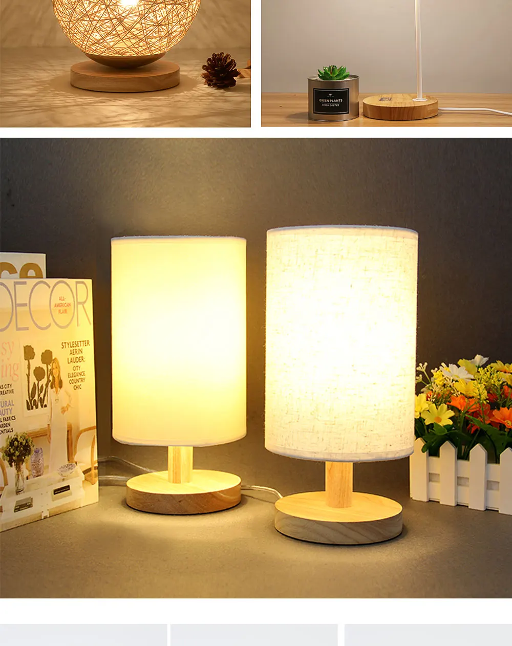 Wood Table Lamp Base Oak Nordic Simple Desk Light Beside Lights High Quality Diy Light Parts Lamp Bases For Vintage Edison E27 Lamp Bases Aliexpress