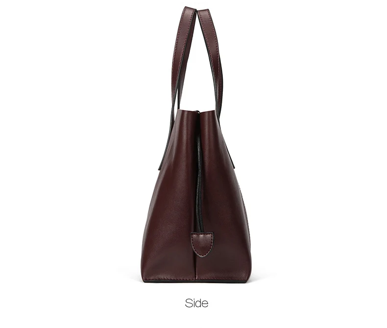 Женская сумка из натуральной кожи, Повседневная Большая вместительная сумка-тоут, простая кожаная женская сумка на плечо, Женская сумочка