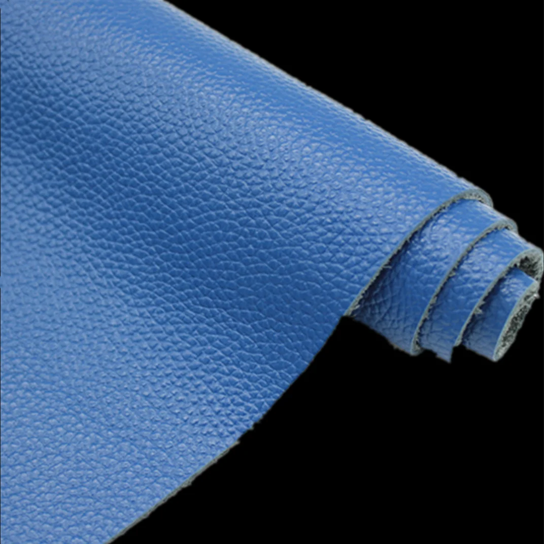 Genuine Cowhide Leather Fabric Navy Blue Top Layer Whole Material Sofa Bed Furniture Handmade DIY leather fabric leather material handmade leather