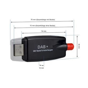 

USB-DAB + Receiver Tuner Disc Antenna Adapter Stick 174 MHz-239 MHz For Android Autoradio Car Auto Vehicle USB DAB