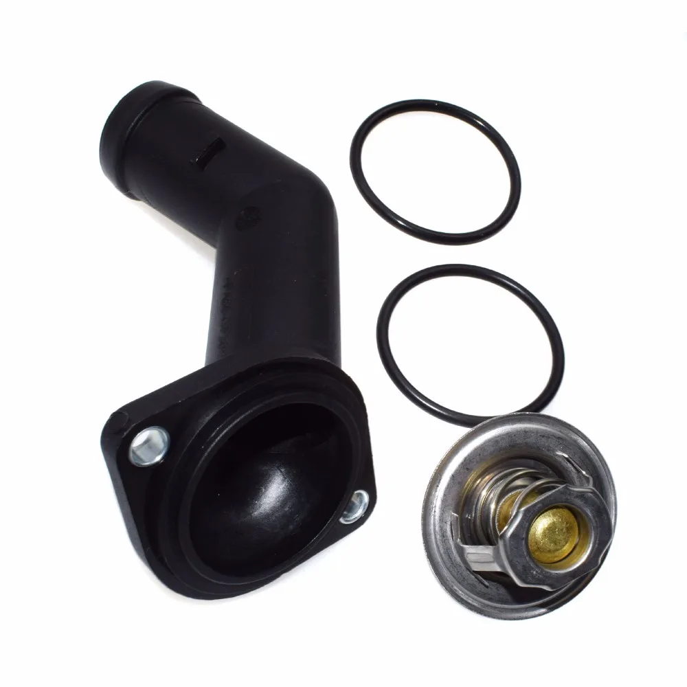 ISANCE Coolant Thermostat Housing 050121113C 06A121121C For VW PASSAT POLO BEETLE BORA CADDY GOLF SHARAN TOURAN TRANSPORTER