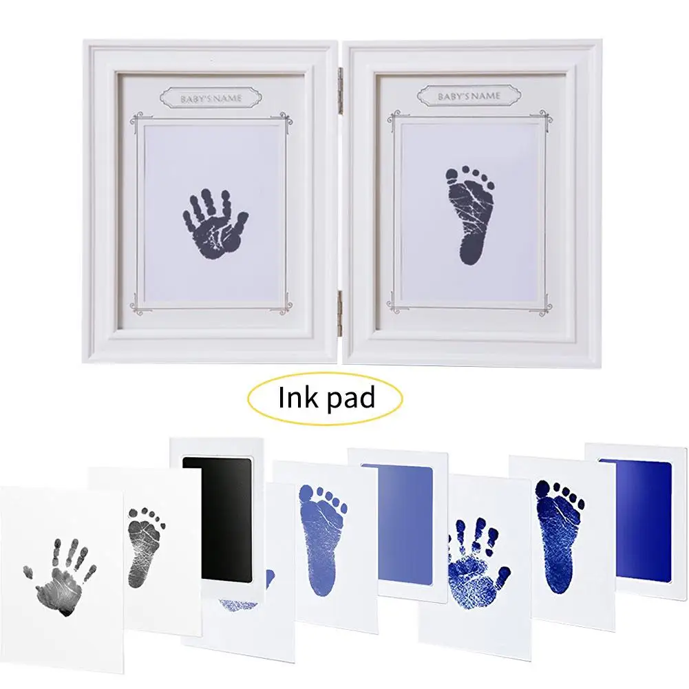 

Non-Toxic Baby Footprints Handprint Kit Baby Souvenir Imprint Card Set Baby Large Imprint Pad Support Wholesale Dropshipping