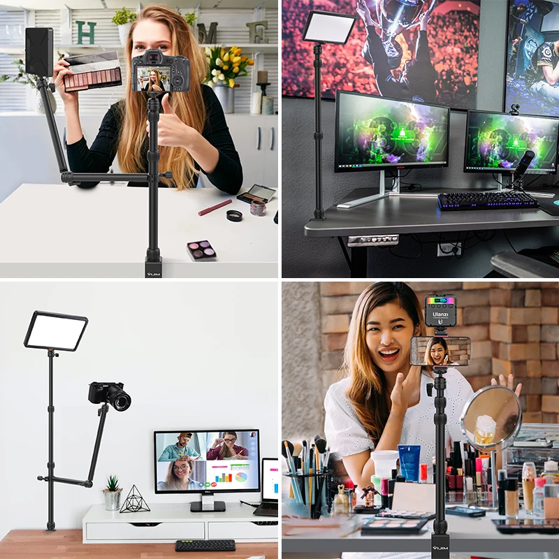 Desk Mount Stand C-clamp Mount Flexible Arm Extend Light Stand 360&deg; Ballhead Microphone Ring Light Bracket light stand photographic light stand