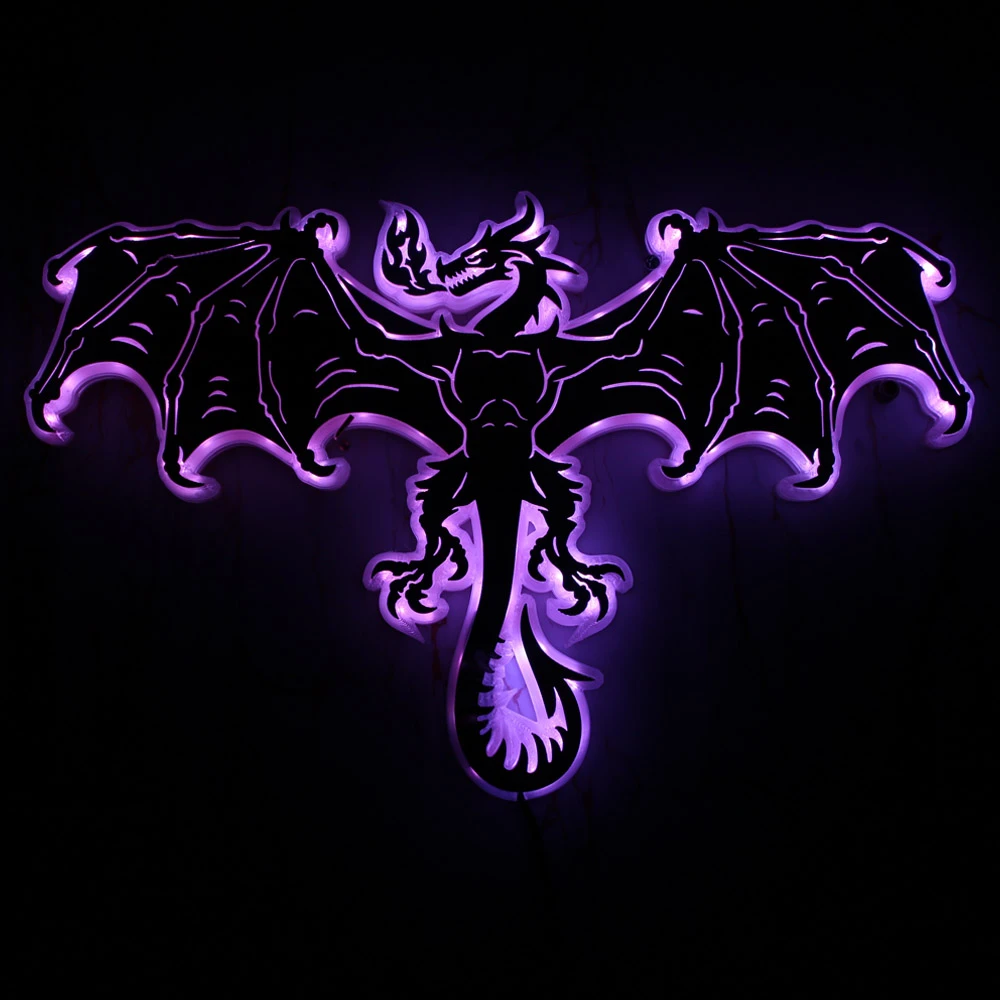 European Flying Dragon LED Luminous Wall Mirror Evil Dragon Novelty Lighting  Night Light Glow in Dark Color Changing Wall Lamp|LED Indoor Wall Lamps| -  AliExpress