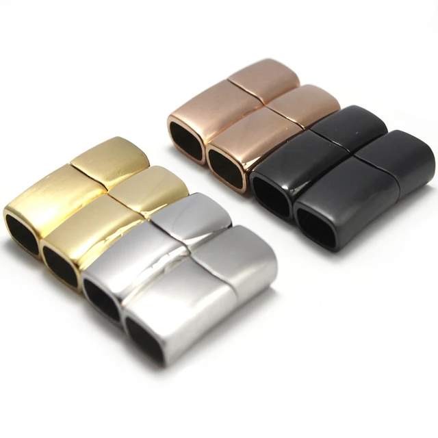 Stainless Steel Magnetic Clasps Leather Bracelets Cord Connector Three Link  Buckle For DIY Jewelry Making Accessories Supplies - AliExpress