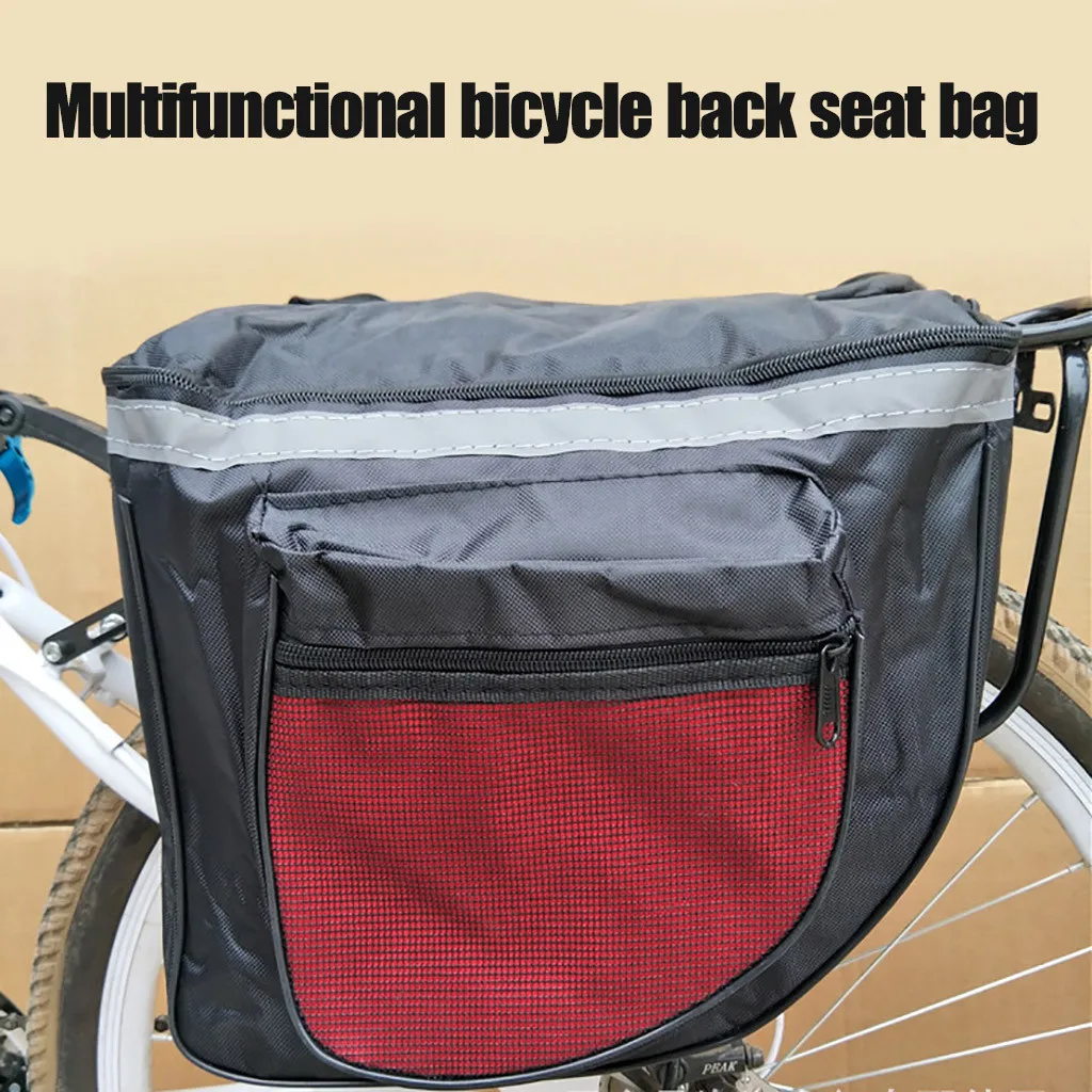 KOCAN Sac De Porte-vélos 3 En 1 Sac De Coffre Sac De Siège Arrière De Vélo étanche Sac Isotherme Avec 2 Sacs Suspendus Latéraux Vélo Cargo Sac De Bagages Sacoche Sac à