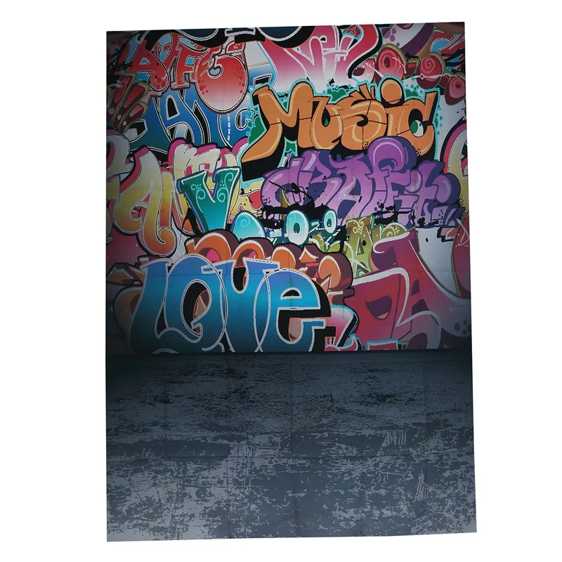 5x7ft Graffiti Style Vinyl Photography Backdrop Customized Photo Background J7V5 