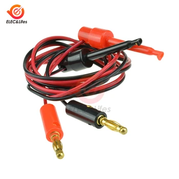 

1 Pair 4mm Banana Plug to Test Hook Clip Lead Cable Gold Plated For Multimeter Test Lead Cable Equipment Connector
