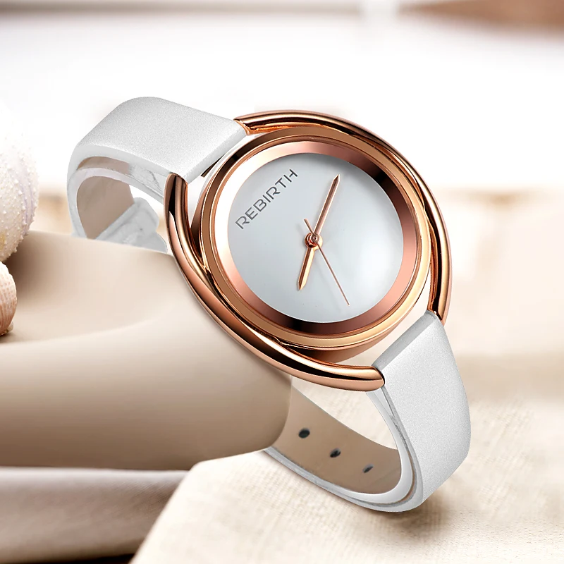 REBIRTH женские часы Роскошные Montre Femme модные женские часы для женщин браслет Reloj Mujer розовое золото zegarek damski
