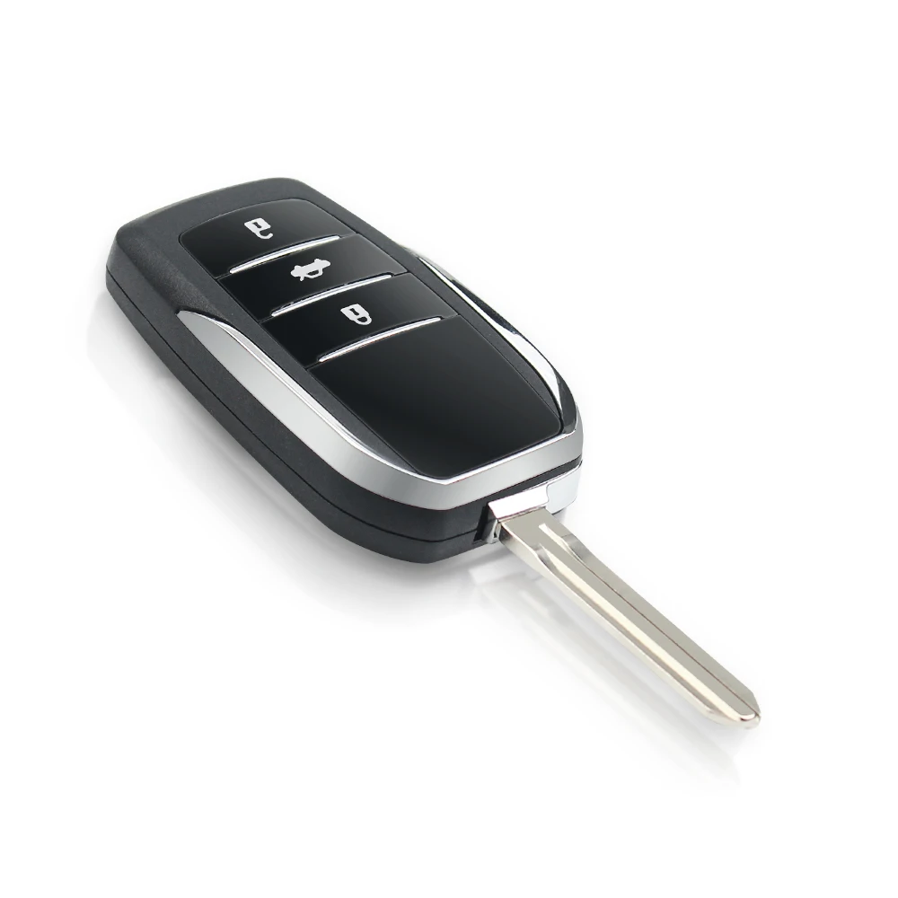 Dandkey 3 кнопки модифицированный складной ключ для Toyota Scion Corolla RAV4 Camry Avlon запасной чехол для дистанционного ключа