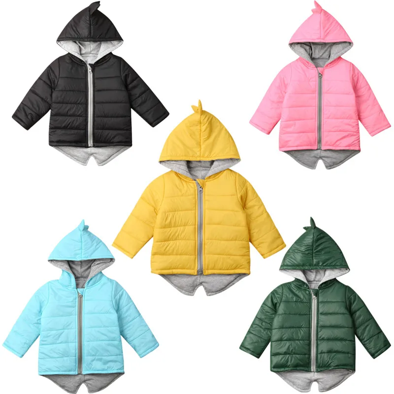 

Kids Toddler Baby Girl Boy Hoodie Zipper Coat Warm Jacket 3D Dinosaur Outwear