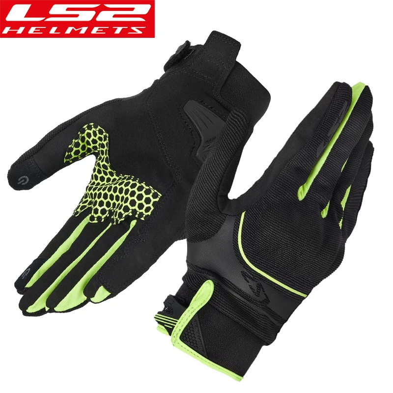 LS2 для езды на мотоцикле Перчатки ls2 MG 001 гонки дышащая мотоциклист сенсорный
