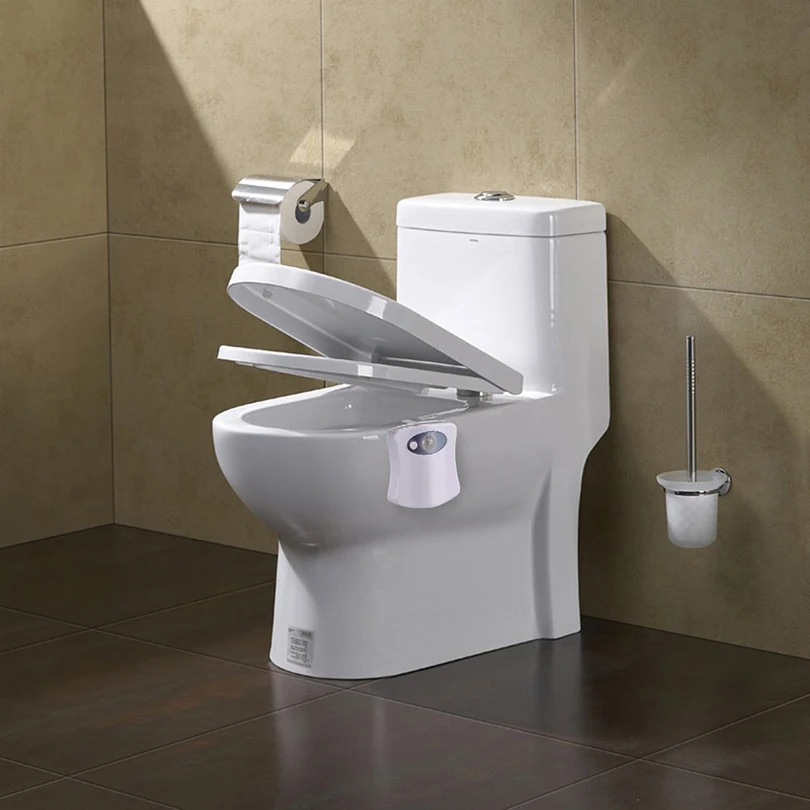 Toilet Night Light PIR Motion Sensor Toilet Lights LED Washroom Night Lamp 16 Colors Toilet Bowl Lighting For Bathroom Washroom 6