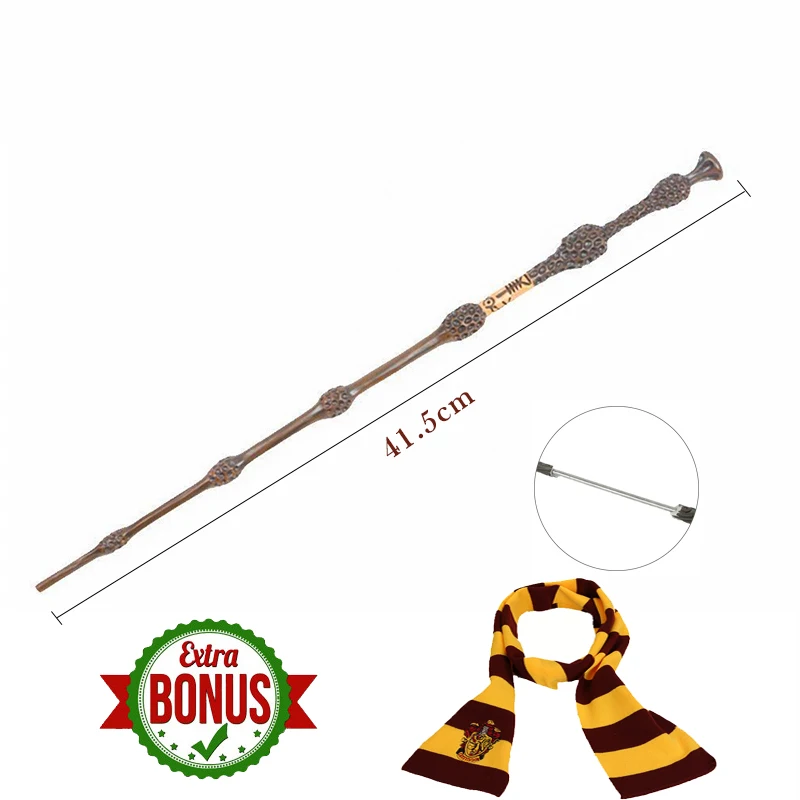 Dumbledore 2 28 видов металлического сердечника Поттер Волшебная палочка Гермионы Рон Снейп Дамблдор волдморт Малфой Волшебная палочка без коробки 1 шт. шарф в подарок - Цвет: Dumbledore 2