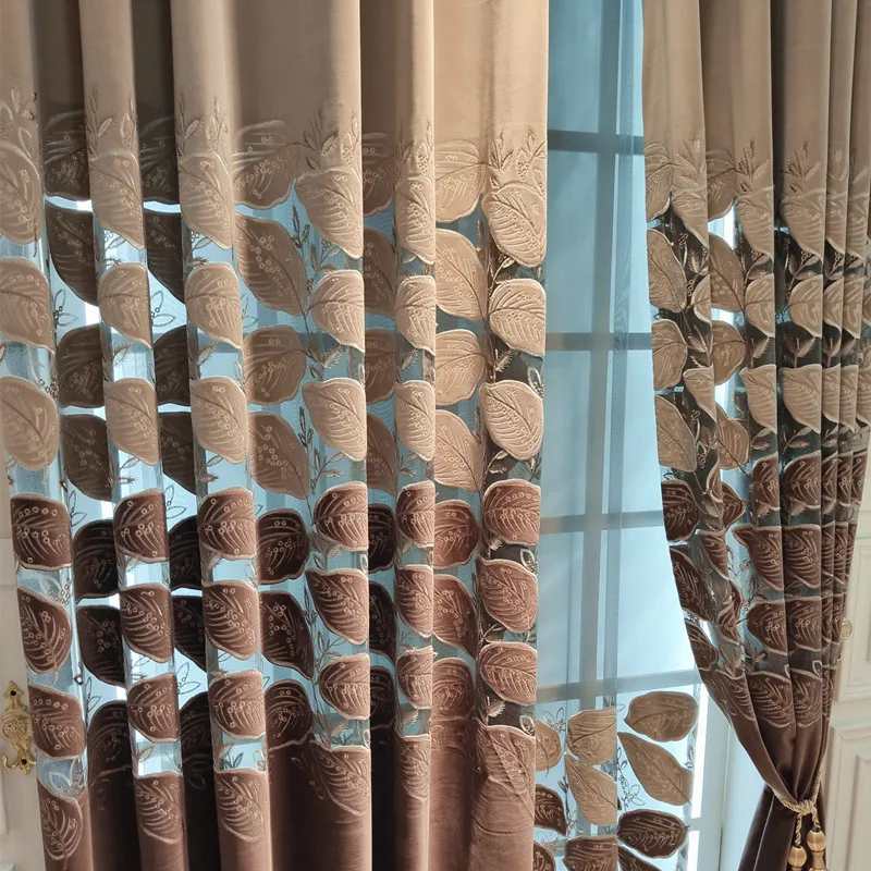 

Modern Nordic Diaorong Openwork Embroidery Curtains for Living Room for Bedroom Window Screen Luxury Curtains