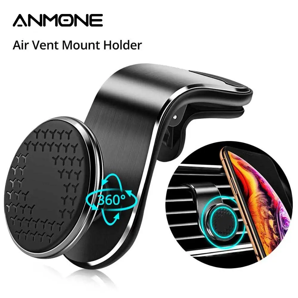 ANMONE-soporte magnético de teléfono de coche para Iphone11, salida de aire Universal, soporte magnético de Metal para navegación de coche, rotación de 360 grados