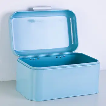 

Home Office Metal Storage Box Bread Shape Large Capacity Container Organizer Storage Tank Bread Box Storage Bottles Jars