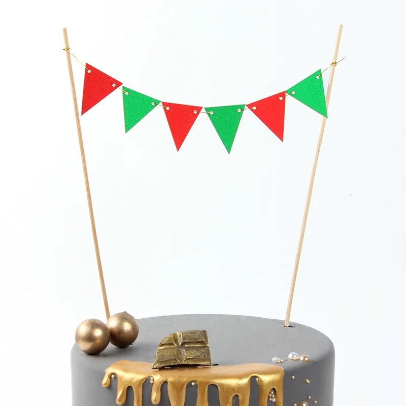 Украшения на Рождество для торта Санта-Клауса DIY Красочные Вымпел торт Топпер на день рождения Рождественские вечерние украшения поставки Navidad - Цвет: style 3