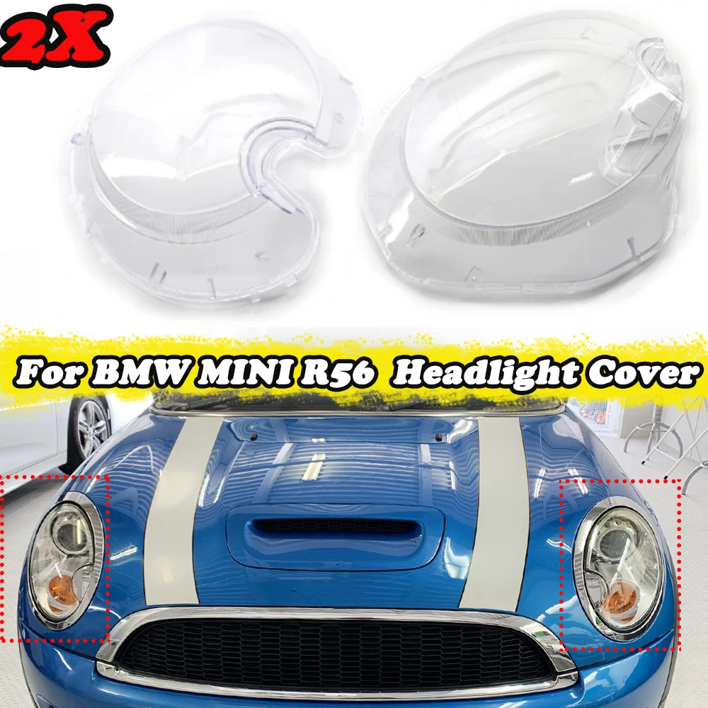 Headlight Clear Lens Lampshade Shell Cover For BMW MINI R56 2007 2008 2009 2010 2011 2012 2013 2014 2015 Cooper S Right Left