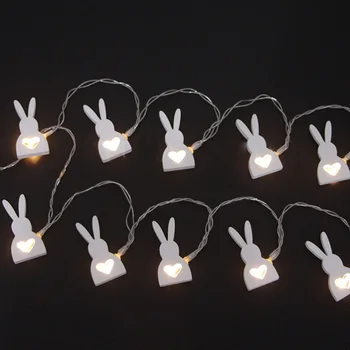 

1pc LED Light Pretty Fashion Lovely Stylish LED Lights String Bunny String Lights Rabbit Light String Wooden Rabbit Lights