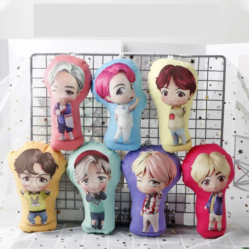 KPOP Bangtan мальчики аниме мини кукла брелок карта душа Persona JUNG KOOK JIMIN JIN SUGA J-HOPE