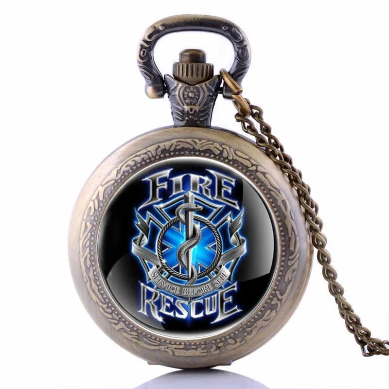 

Hot Antique Steampunk Bronze AC DC Hells Bell Pattern Pocket Watch With Pendant Chain Flower Craving Back Watch Men Gift