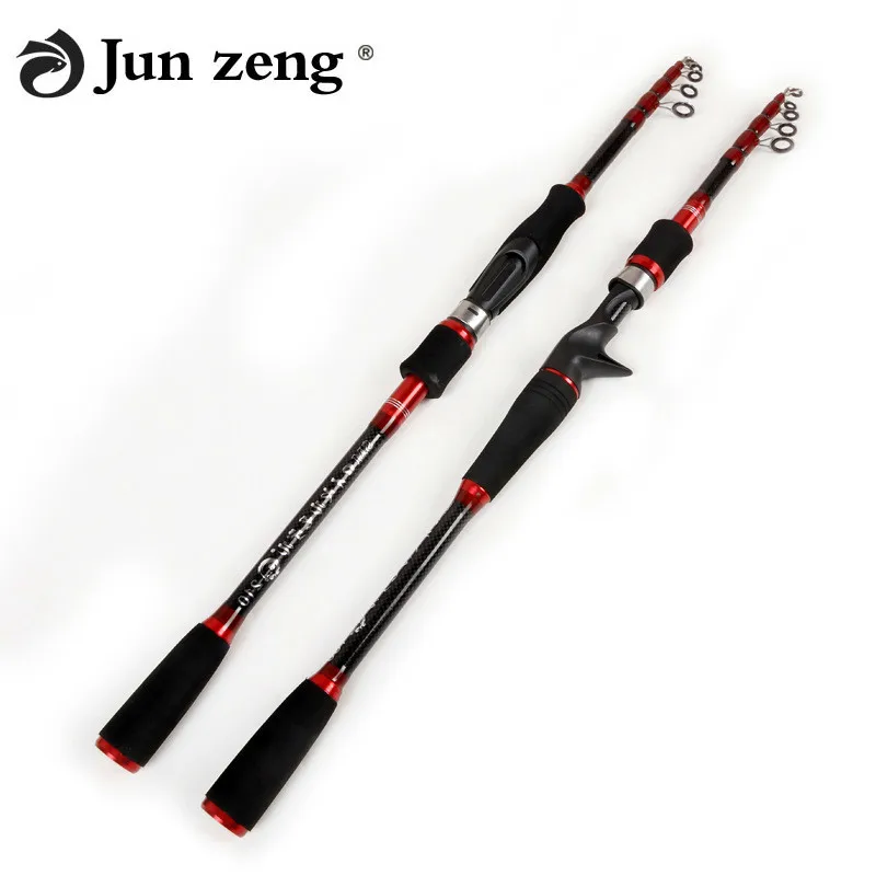 junzeng lure Rod 1.8/2.1/2.4/2.7/Meters Grips Directly Handle Short Carrying Carbon Rod Spinning Casting Rod Fishing Tackle