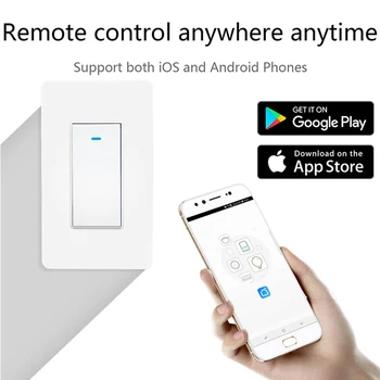 

120 Mechanical Wifi Button Switch Tuya Smart Life APP Remote Hands-free Voice Control Support for Alexa Google Home