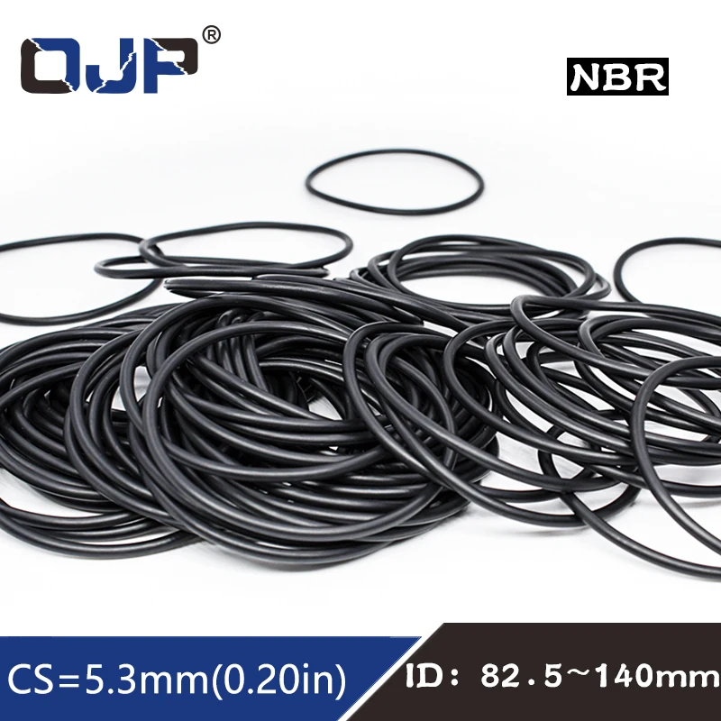 10PCS/lot Rubber Ring NBR O-Ring Nitrile CS5.3mm ID82.5/85/87.5/90/92.5/95/97.5/100/140mm Seal resistance Wear Gasket Washer |