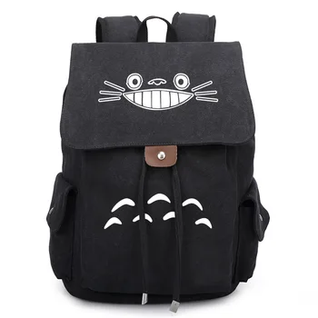 

My Neighbor Totoro Drawstring Canvas Bag Cosplay Backpack Cartoon Shoulder Bag Rucksack Travel Laptop Bags