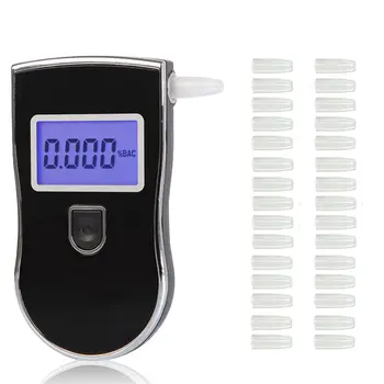 

LCD Display Alcohol Tester To 818 Ethylotest Police Digital Detector Professional and 30/20 pcs nozzles Dropshipping