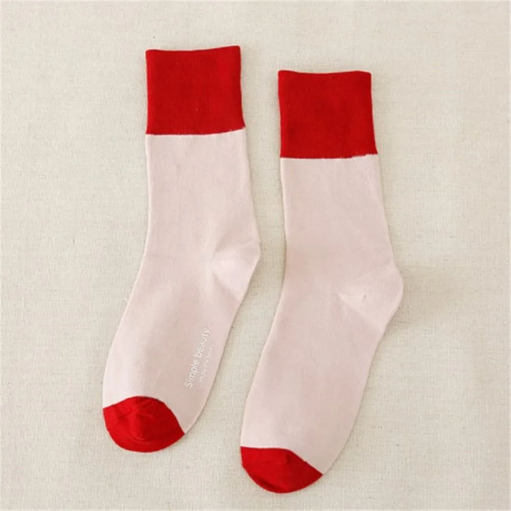 1 пара/лот, новые милые японские женские носки в стиле Харадзюку, японская цветная подходящая трубка, корейский стиль, милые носки для девочек, подарки - Цвет: Pink
